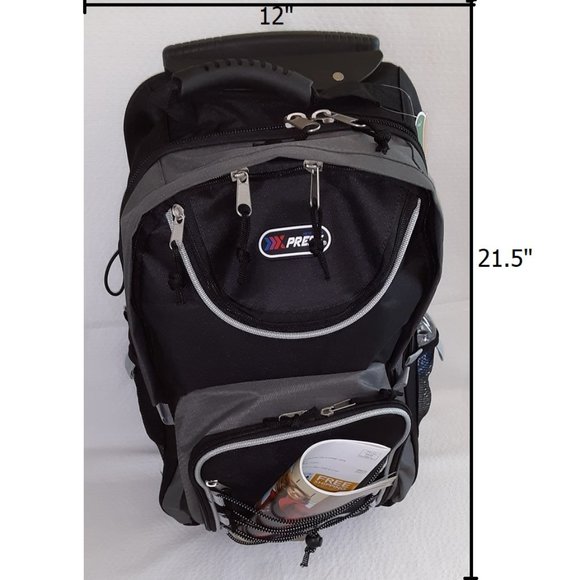 Carry On Backpack Rolling Backpack Travel Backpack Carry On Backpack with Wheels - Picture 3 of 15